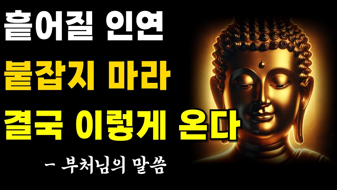 흩어질 인연 붙잡지 마라 결국 이렇게 다시 온다 | 자면서 듣는 부처님 말씀 | 석가모니 | 불교 명언 | 불교 오디오북
