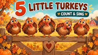 Five Little Turkeys Counting Songs For Kids Youtube Enjoy our popular thanksgiving kids song five little turkeys (5 little turkeys) from, children's favorites autumn songs. five little turkeys counting songs for kids