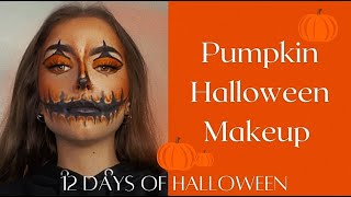 CREEPY PUMPKIN Halloween Makeup Look | 12 days of Halloween 🎃 👻