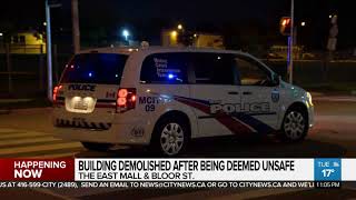 Etobicoke building demolished after being deemed unsafe