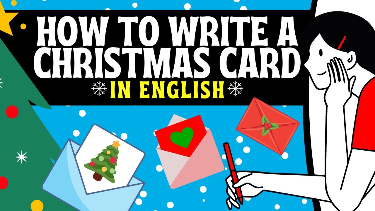 Writing A Christmas Card In English | Write Simple Message | How To Write A  Greeting Card | Beginner - Youtube