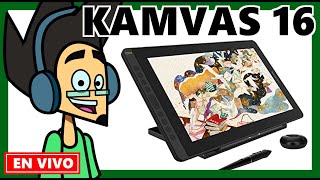 🔴Kamvas 16 (2021) Dibujando en vivo - Green Retroman