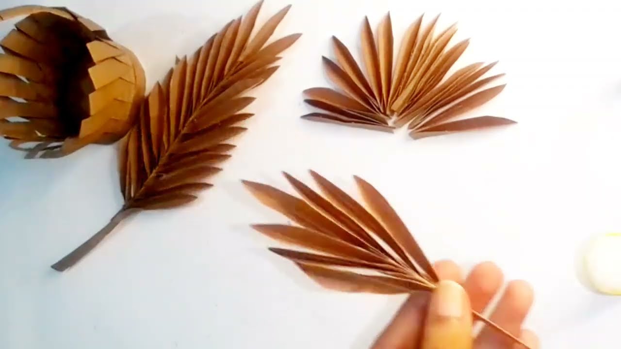 How Make Cardboard Paper Leaves,DIY Home Decor Ideas , Paper Leaves , Arts  & Crafts : r/papercrafting