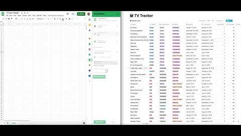 Syncing a Notion TV Shows Tracker database with Google Sheets using Sync2Sheets
