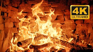 The Most Relaxing Christmas Fireplace 4K Uhd 🔥 Burning Fireplace With Crackling Fire Sounds 3 Hours
