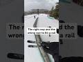 The right way and the wrong way to do a rail. #SkiRails #SkiTips #SkiTricks #Rail #Jibbing #shorts