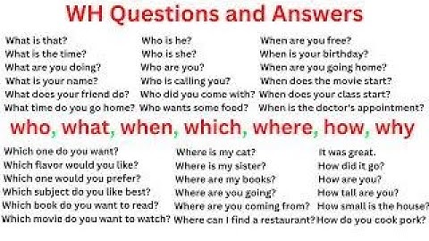 WH questions and answers examples in English | Learn english Speaking Practice