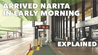 Arrived Narita Airport in Early Morning 🇯🇵 Crowd, Shops, Foods, Transportations