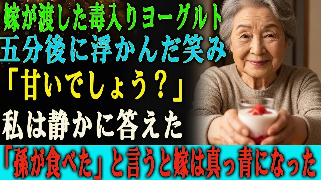 「お母さん、血糖値が下がったでしょう。甘いイチゴヨーグルトをどうぞ」...