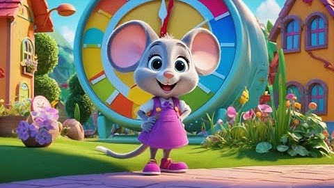 Tick Tock Mouse and the Clock | Time-Telling Nursery Rhyme for Toddlers | Fun Clock Song for Kids