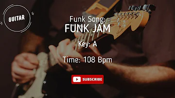 Funk Groove Guitar Backing Track Jam in A 108 bpm