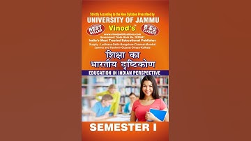 Vinod B.ED Jammu University Sem 1 - Education in Indian Perspective