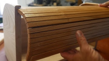 Wooden Breadbox with Tambour Door