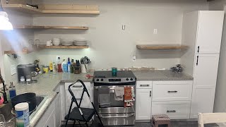 Part 4 - DIY Kitchen Remodel**** New shelves, cabinets, counters, lights, and table!**** by Cropley_Adventure 97 views 1 year ago 8 minutes, 25 seconds