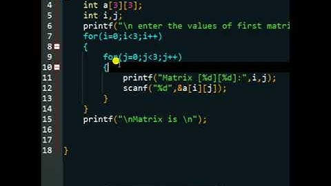 #C 11 To print Matrix 3*3 in C | Computer Programming | #shorts #cprogramming #arrayinc