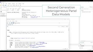 Estimating Second Generation Heterogenous Panel Data in Stata
