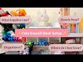 My Cute Kawaii Desk Setup 🌸✨ | Malayalam Vlog | Supplies I Use + Day in My Life | Organizing 🎀