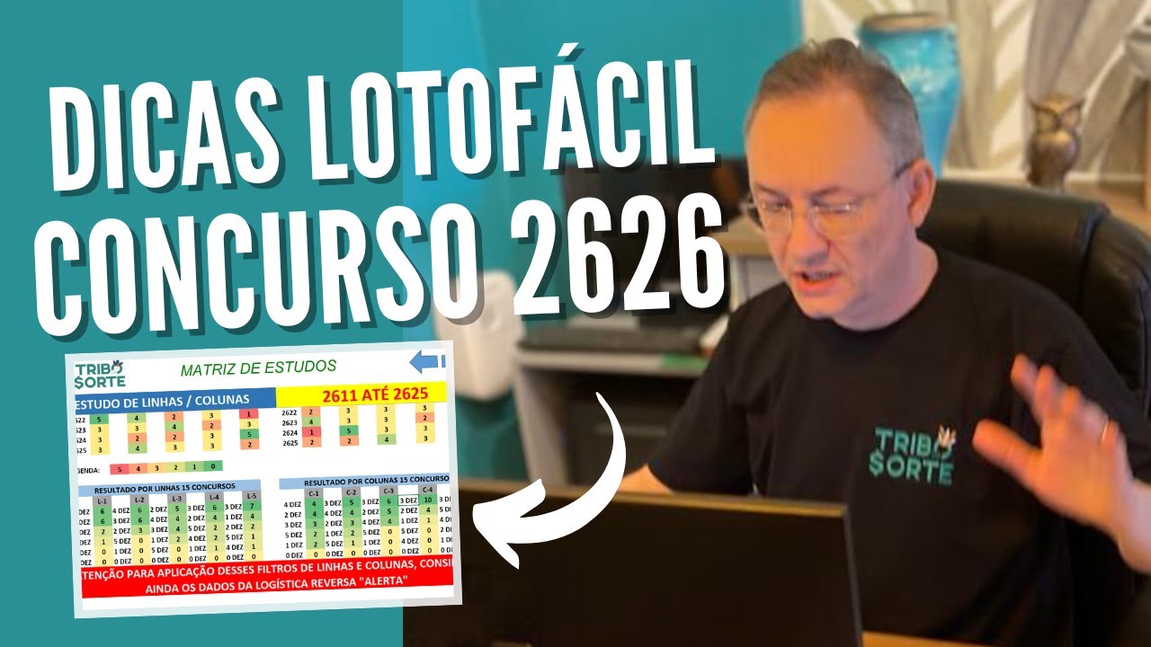 Dicas e Sugestões para Lotofácil 2626 – As Dezenas mais Fortes por Linha I CONFIRA