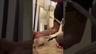 Installing floor switch onto a lamp cord