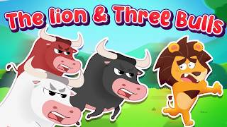 The Three Bulls and the Lion | Moral Story Song for Kids - Hudhud English