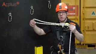 IRATA Applus Rope Access Training - 'Y' HANG (Tied at the end of the rope - 1 Rope used for clarity)