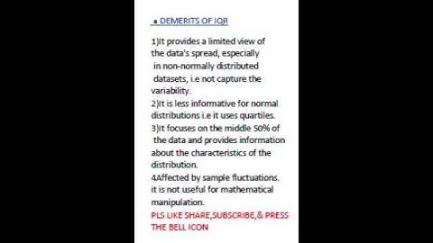 Demerits of IQR II #MathsSkillRx #statisticsfordatascience #learn #education #shorts #mathematics