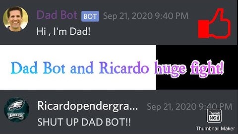 Ricardo and Dad Bot HUGE fight on discord!!