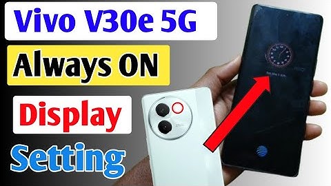 Vivo V30e 5G Always On Display Setting ||How to enable always on display in Vivo v30e