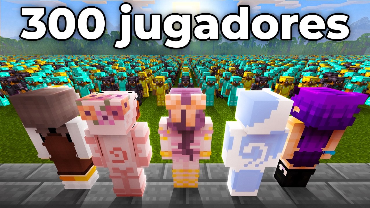 8 MINITAS vs 300 JUGADORES en Minecraft