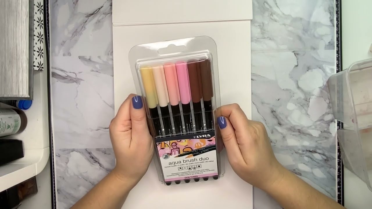 Lyra Aqua Brush Duo Watercolor Brush Pens - the brown / skin set 