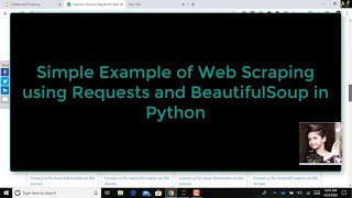 Intro to Web Scraping Using Requests and BeautifulSoup for Beginners with Example | Python Tutorials