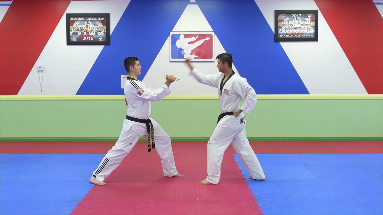 Han Bros Taekwondo White Belt Hammer Fist - YouTube
