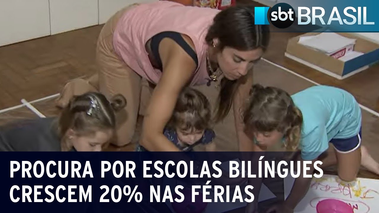 Procura por escolas bilíngues crescem 20% nas férias | SBT Brasil (04/01/23)