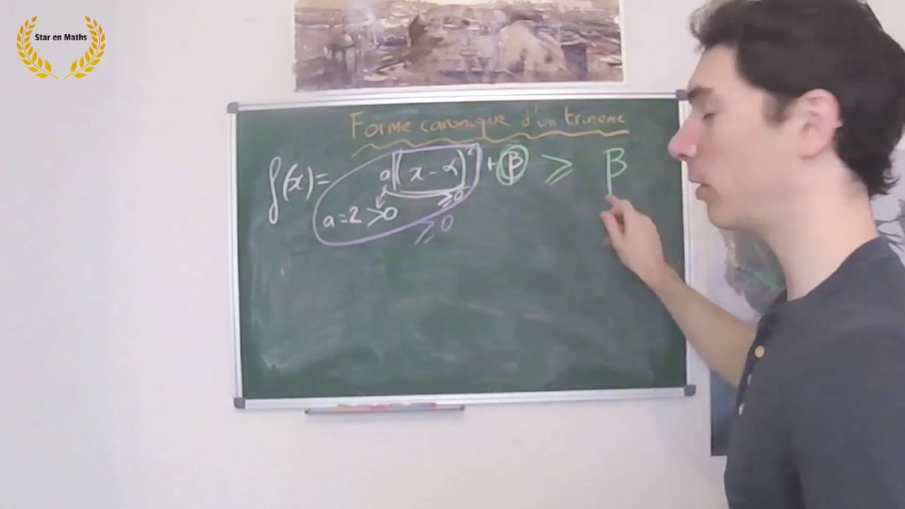 1ère S - Intermédiaire - Forme canonique d'un polynôme du 2nd degré - Star en Maths