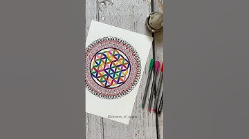 Flower of life Mandala process video #mandala #sacredgeometry #floweroflife #art #mandalaart