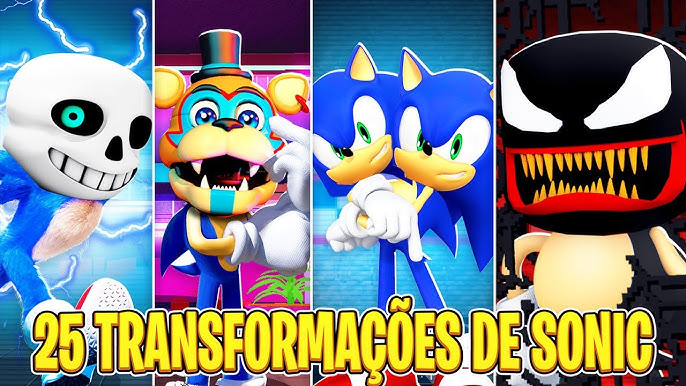 TODAS AS TRANSFORMAÇÕES MAIS ASSUSTADORAS DO SONIC NO ROBLOX!! 