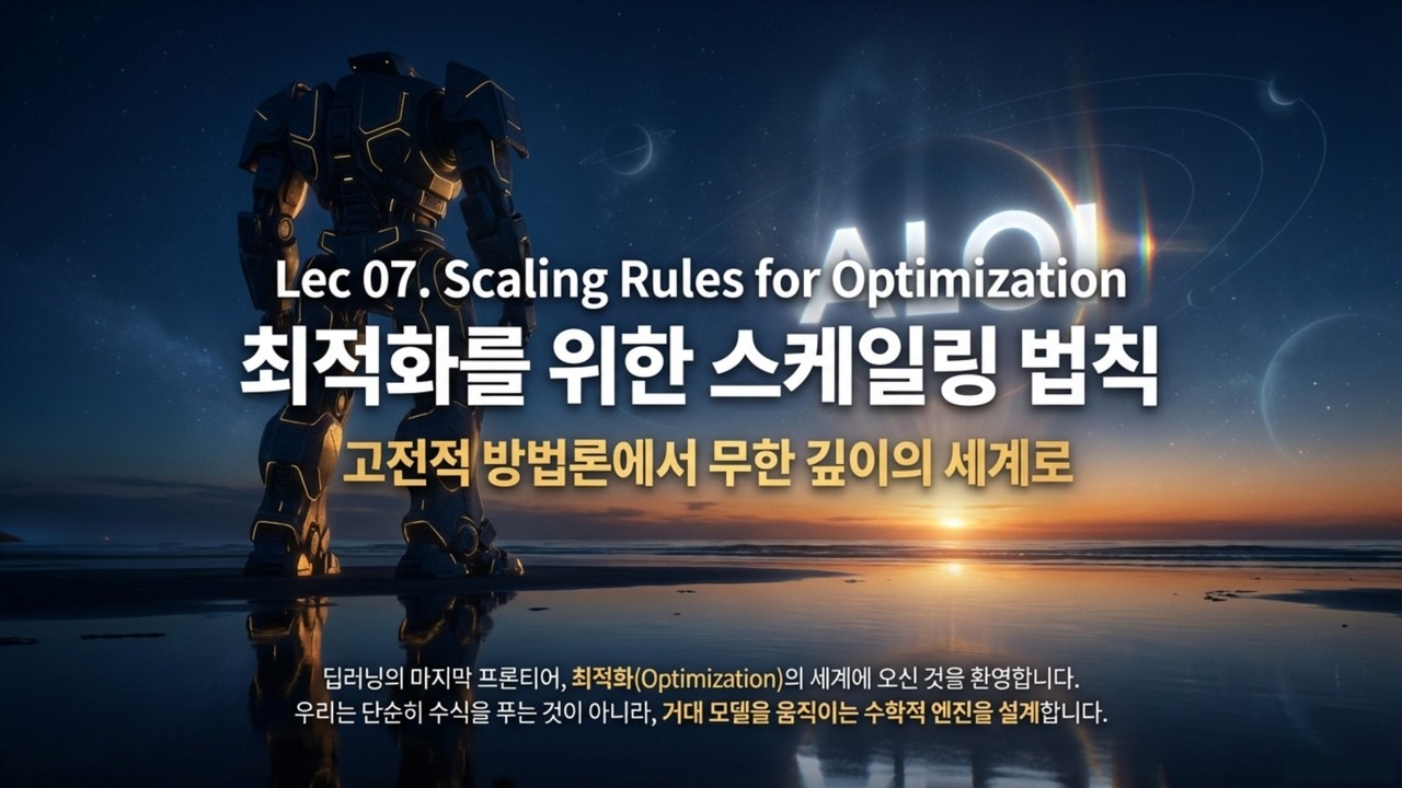 [MIT AI Lecture: Deep Learning 7] 최적화를 위한 스케일링 법칙 | 거대 모델 스케일링 역설과 기하학적 해법