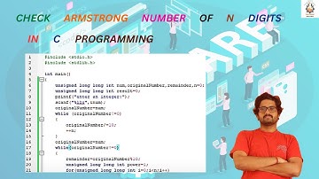 Check Armstrong number of n digits in C programming