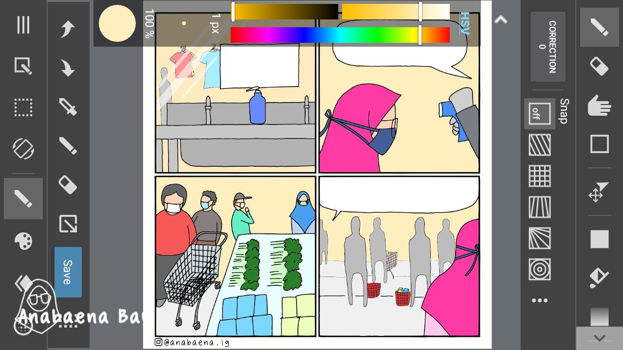 Making Comic Using MediBang Paint -- Going to the Supermarket - YouTube
