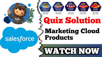 Marketing Cloud Products | Salesforce Trailhead | Quiz Solution