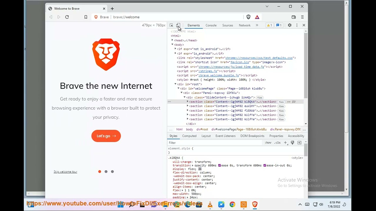 View Mobile Site on Brave Browser for PC
