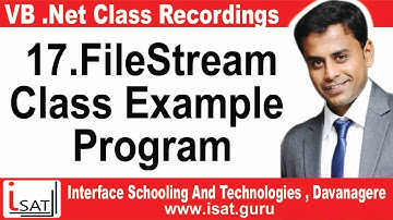 17. FileStream Class Example Program In VB .NET