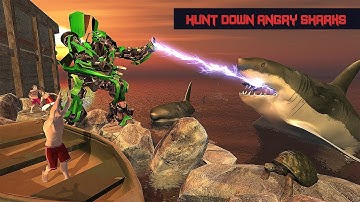 Robot X Vs Blue Whale Attack - Android Gameplay