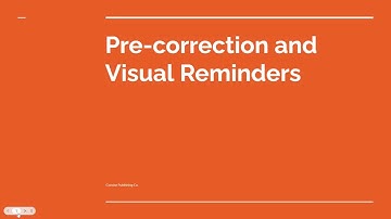 Precorrection and Visual Cues