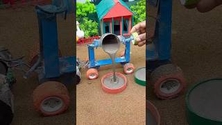 Amazing🤩Mini tractor Canstruction mini project and cement pillar real working diy machine #shorts