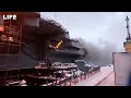 Three Missing As Russian Aircraft Carrier Catches Fire in Murmansk