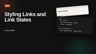 Styling Links and Link States | CSS Tutorial for Beginners