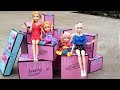Playhouse surprise  elsa and anna toddlers  moving truck  unpacking  lol
