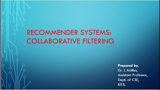 Recommender System: Collaborative Filtering