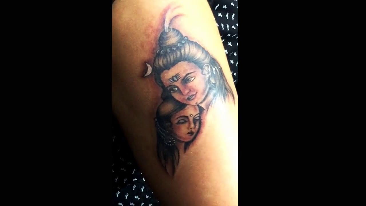 Lord Shiva Parvati Tattoo 🕉️ KS Tattoo Studio 🎨 Sudip Tattoo Artist -  YouTube